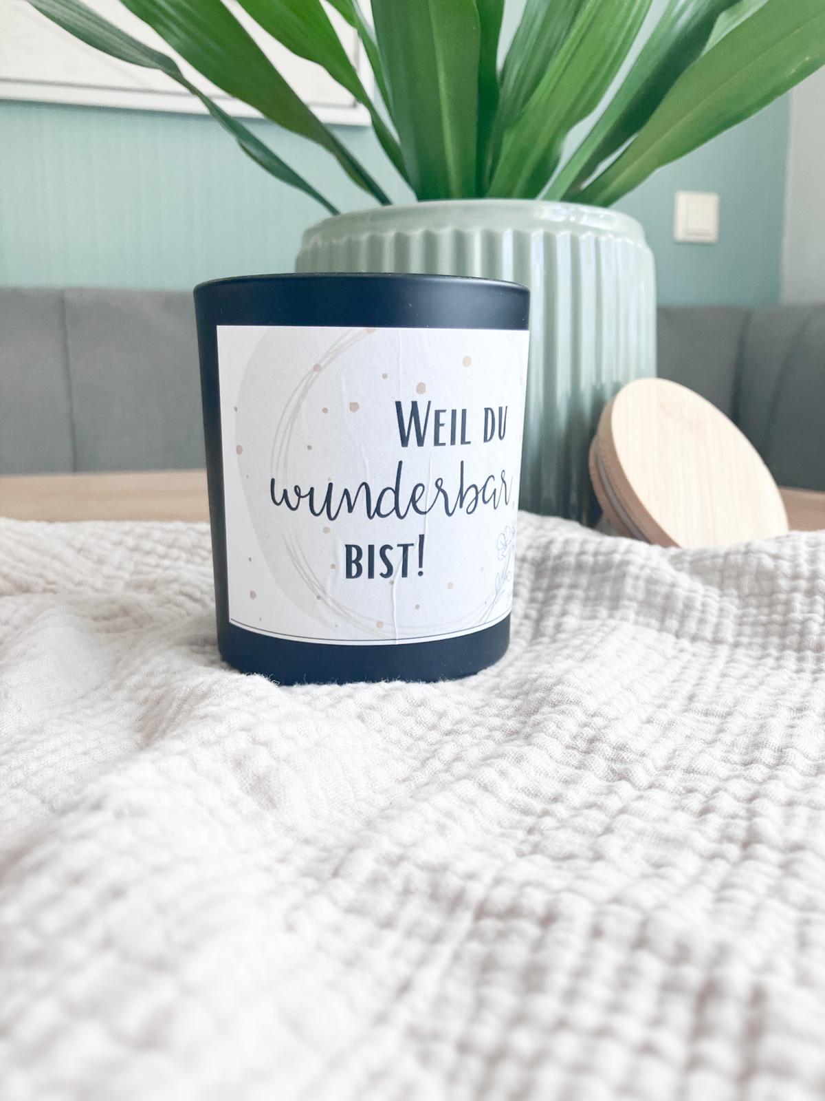 Weil du wunderbar bist - Kerze