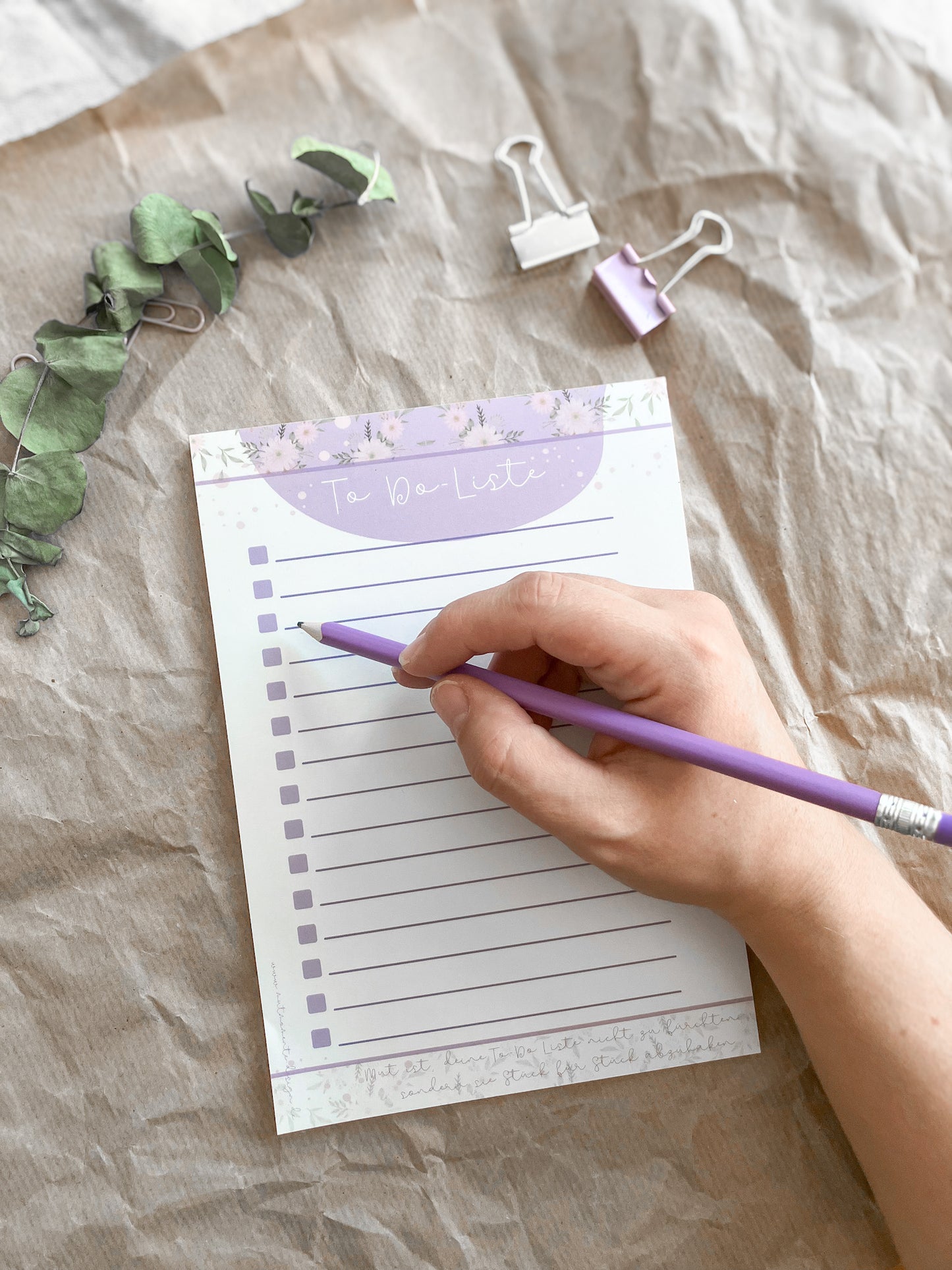 Lieblingsset – Schreibtischunterlage, Notizbuch & Planer mit Blumen-Design