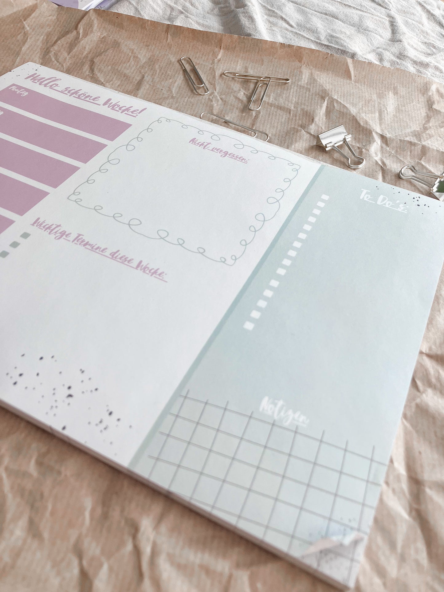 Schreibtischunterlage „Schöne Woche“ – dein klarer Blick für jeden Tag