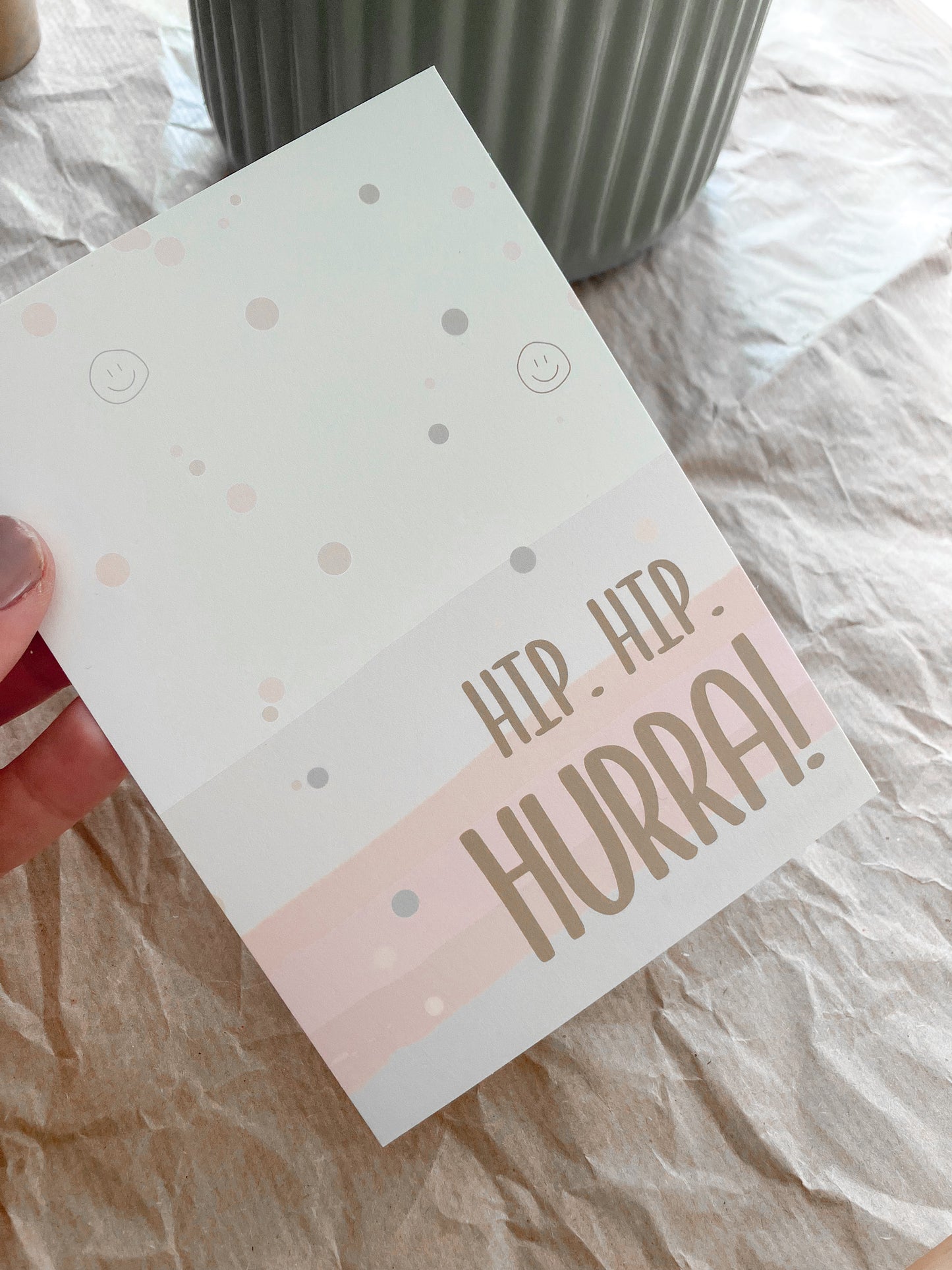 Hip,Hip, Hurra - Postkarte