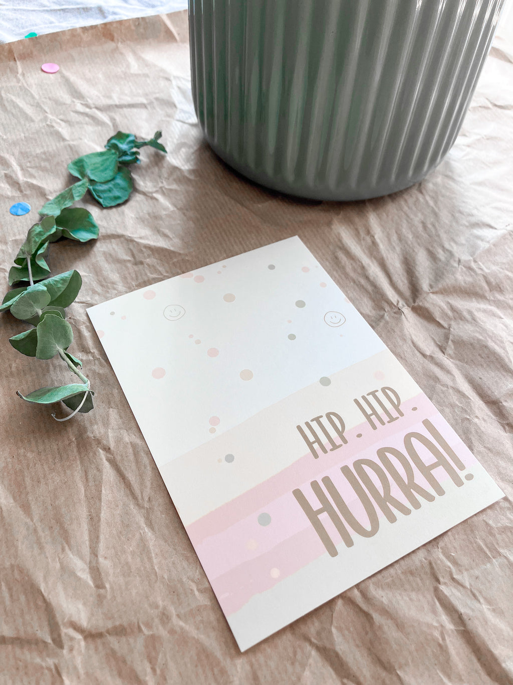 Hip,Hip, Hurra - Postkarte