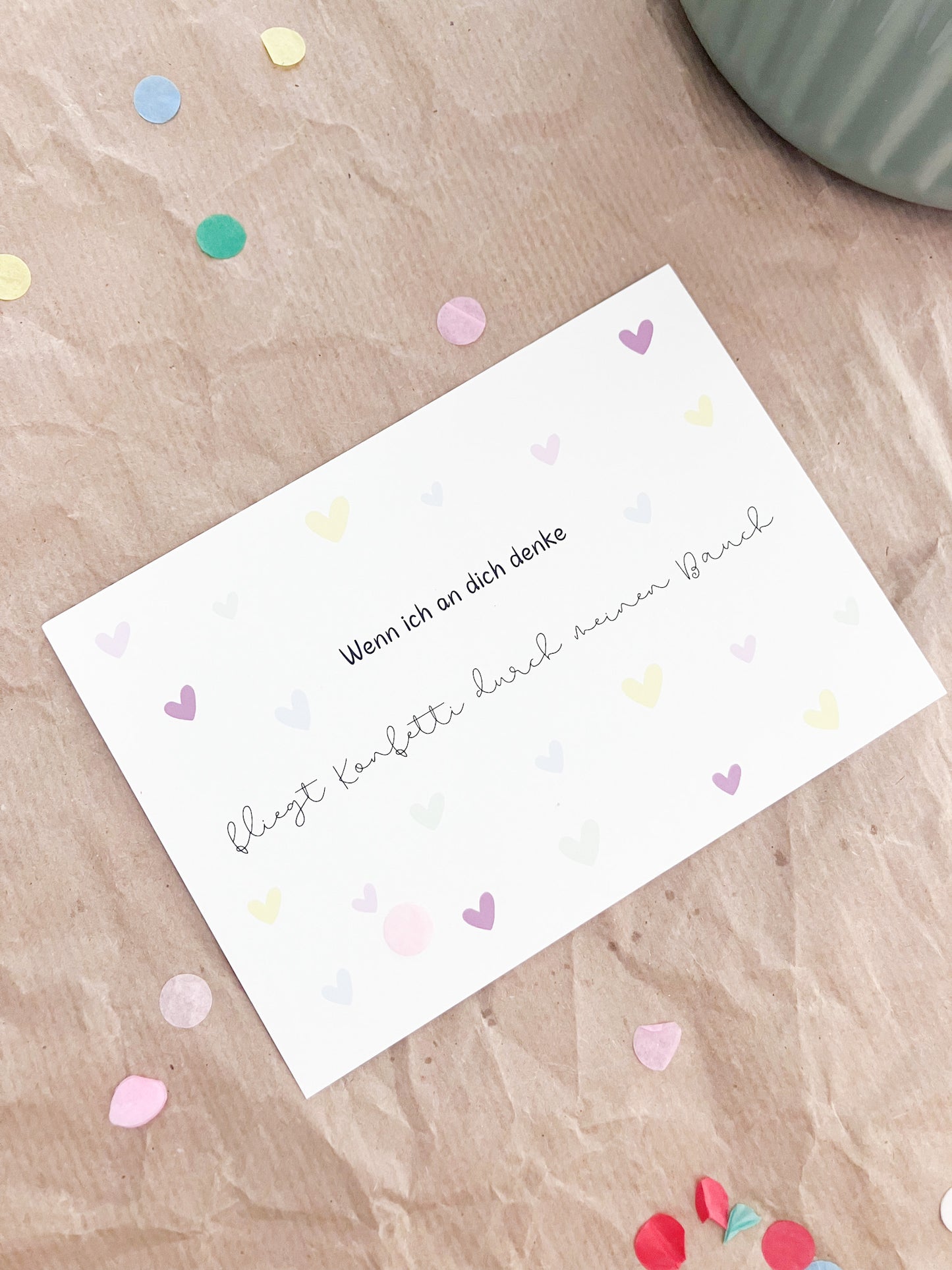 Postkarte "Konfetti im Bauch"