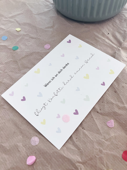 Postkarte "Konfetti im Bauch"