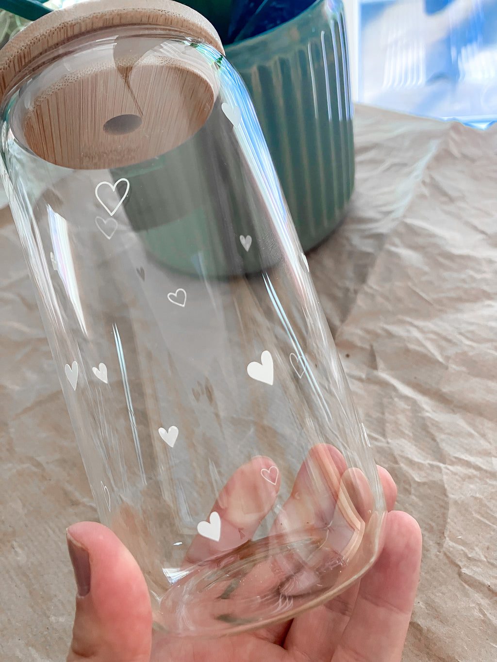Glas Herzchenmoment