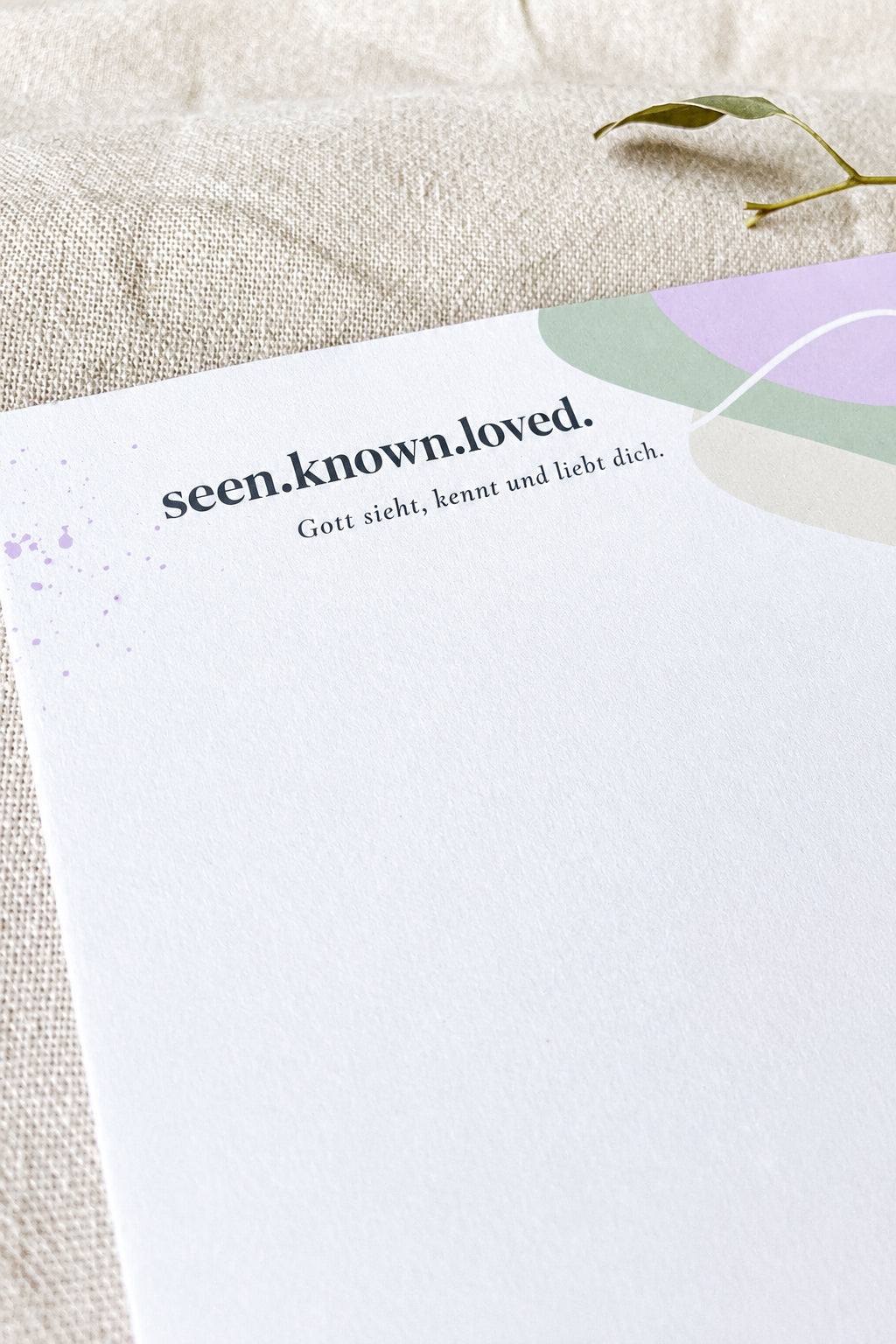 Notizblock „seen. known. loved.“