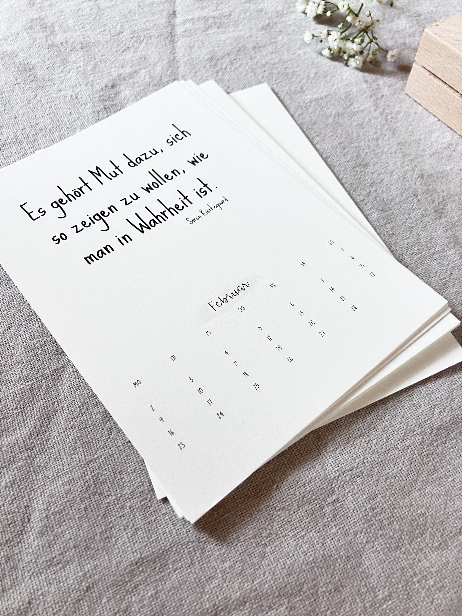 Postkartenkalender 2026 – Jeden Monat ein neuer Mutmoment