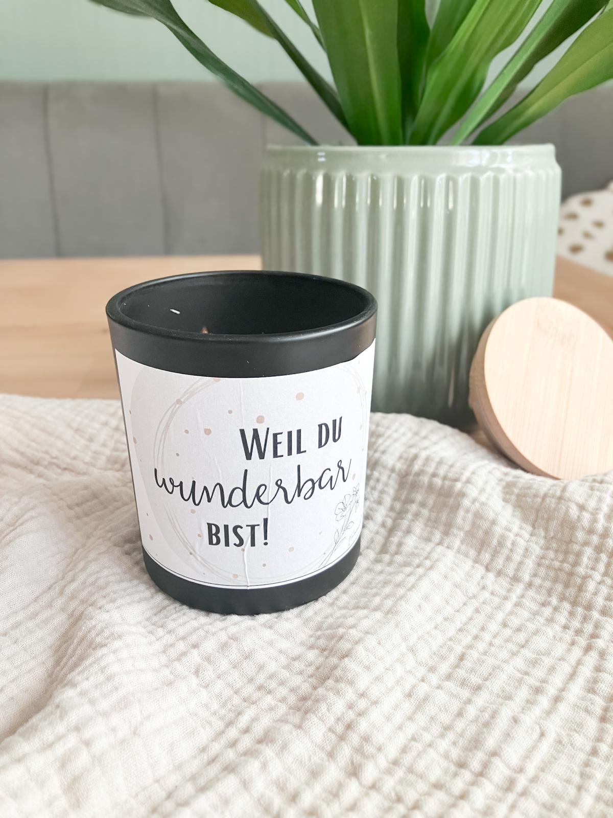 Weil du wunderbar bist - Kerze